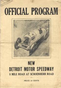 Motor City Speedway - Old Program (newer photo)